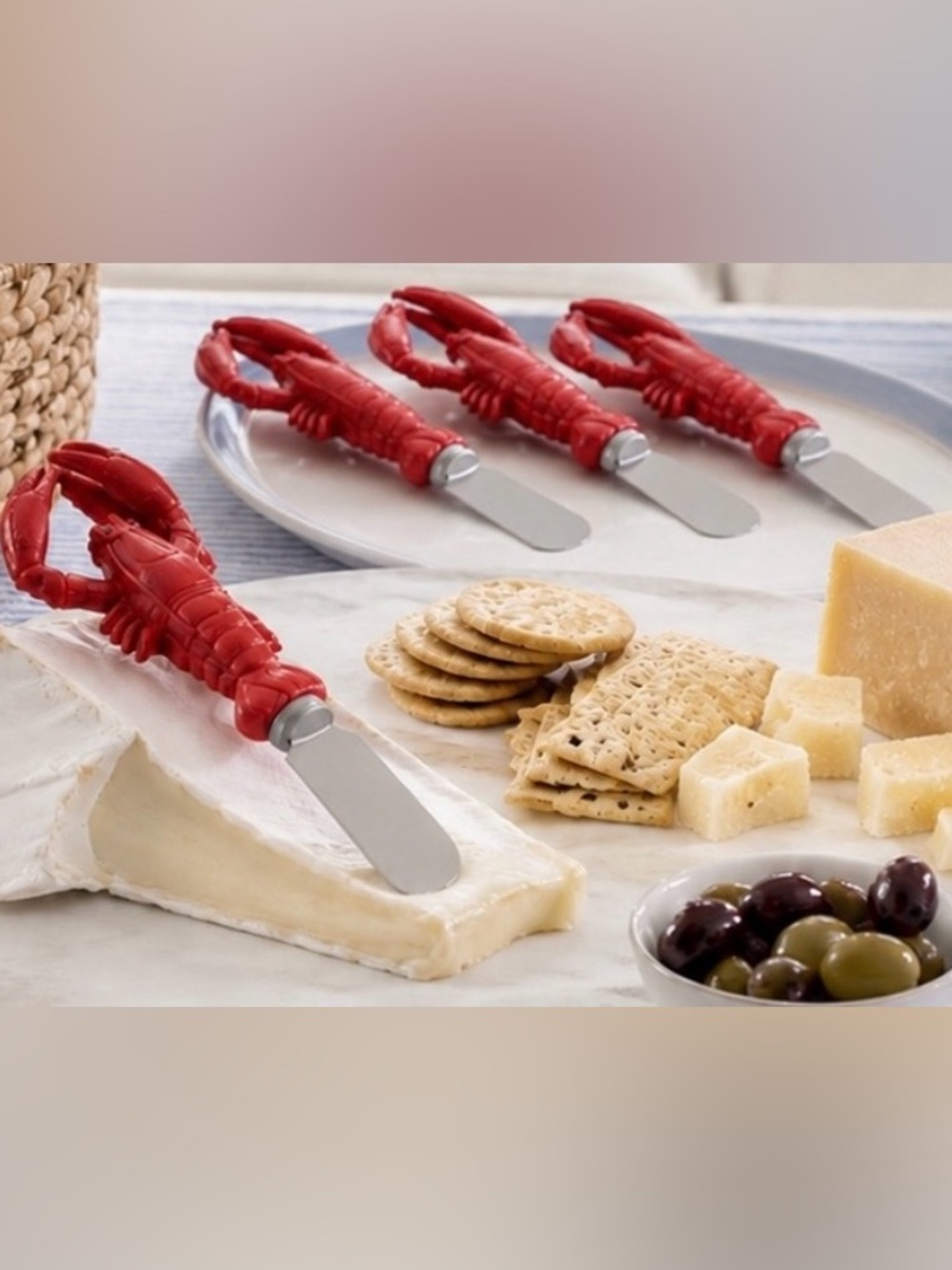 Lobster-Handle Cheese Knife Set - 4-Piece
